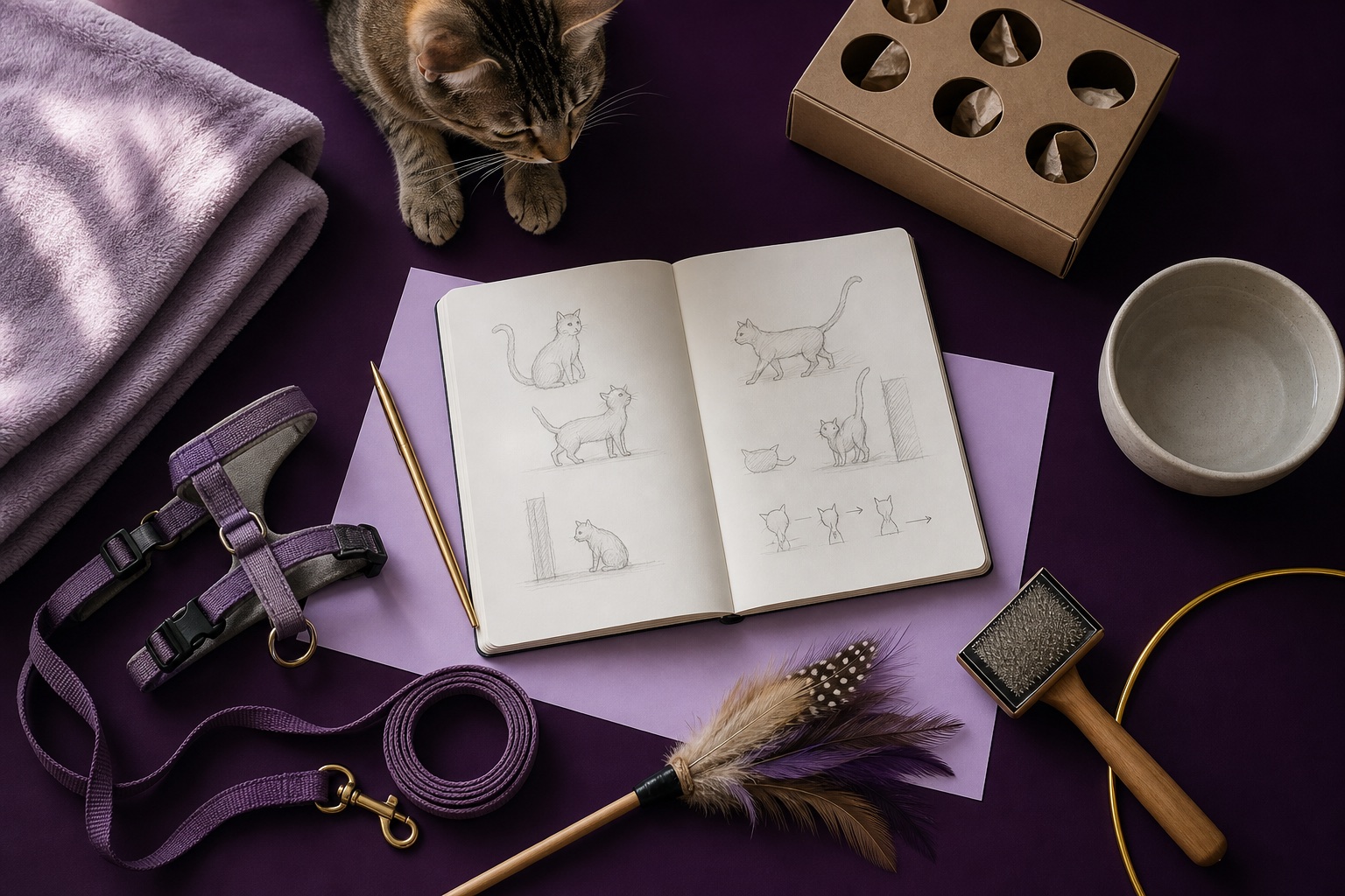 Materiais que representam temas estudados no Gatologia