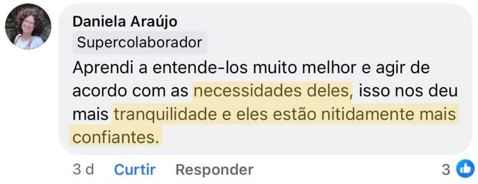 Depoimento de Daniela sobre entender melhor as necessidades dos gatos